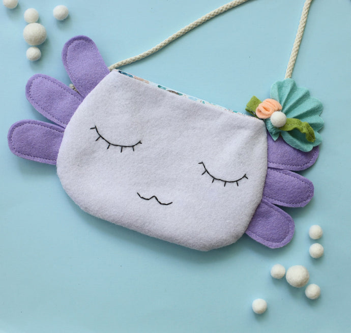 Under the Sea || Axolotl Purse Purple