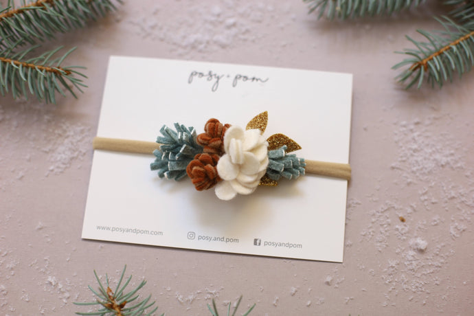 Holiday || Snowy Pine Cone Crown