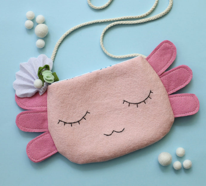 Under the Sea || Axolotl Purse Pink