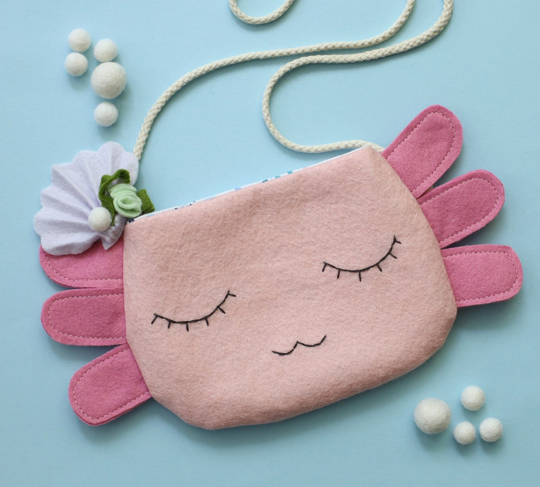 Under the Sea || Axolotl Purse Pink