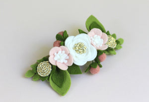 blush felt flower crown by Posy and Pom