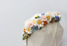 Load image into Gallery viewer, wildflower felt flower daisy crown headband