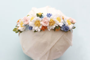 wildflower felt flower daisy crown headband